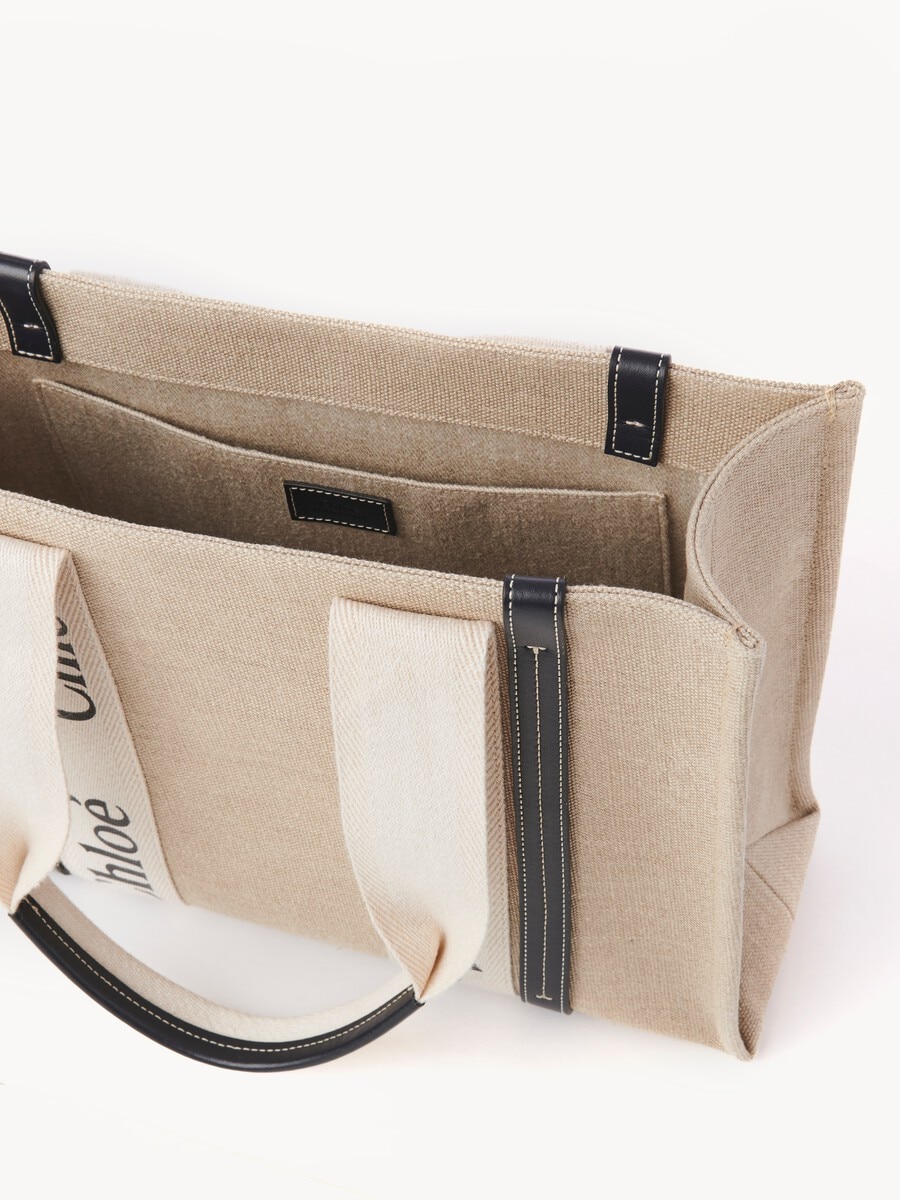 Bolso tote Woody de lino - 7