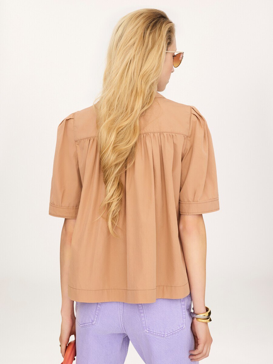 Short-sleeve shirt in cotton poplin - 5