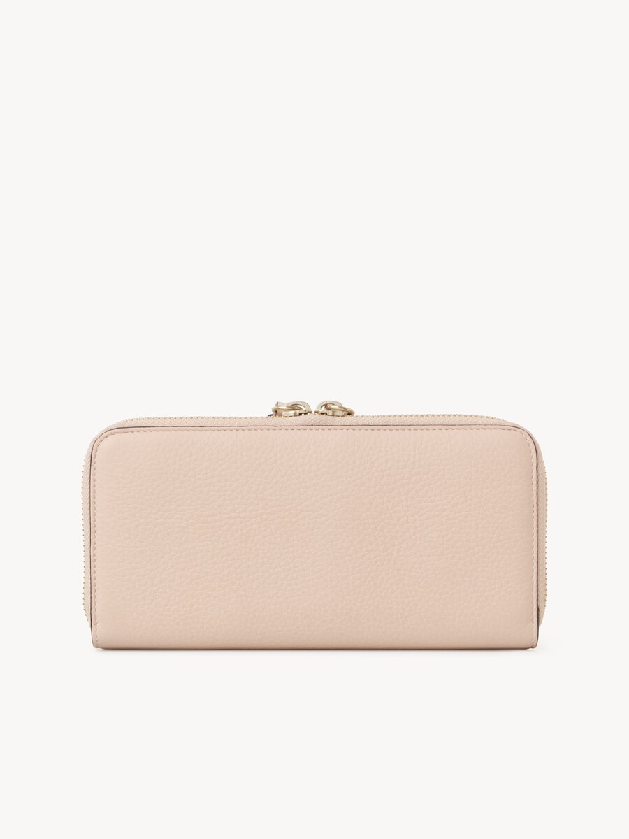 Cartera larga con cremallera Alphabet de cuero granulado - 3