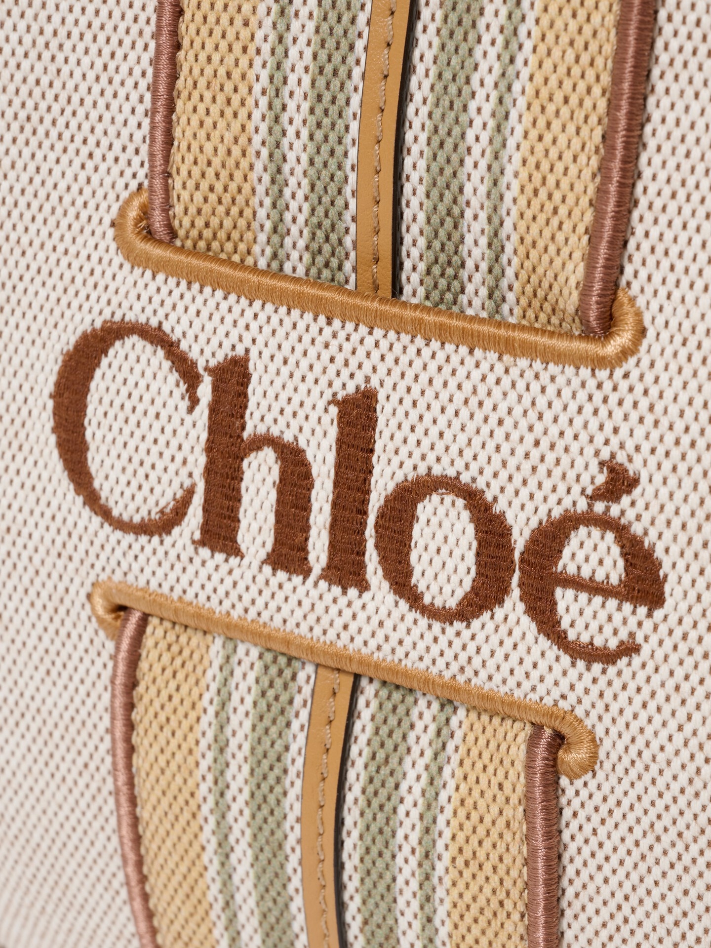 Small Woody Loop tote bag in canvas - 6.0
