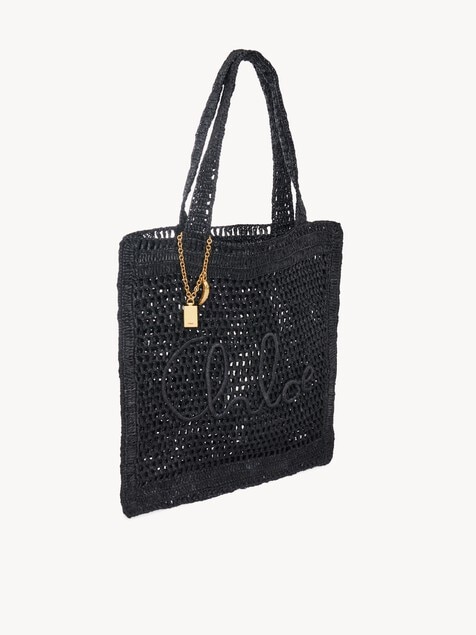 Summer Banana tote bag in raffia