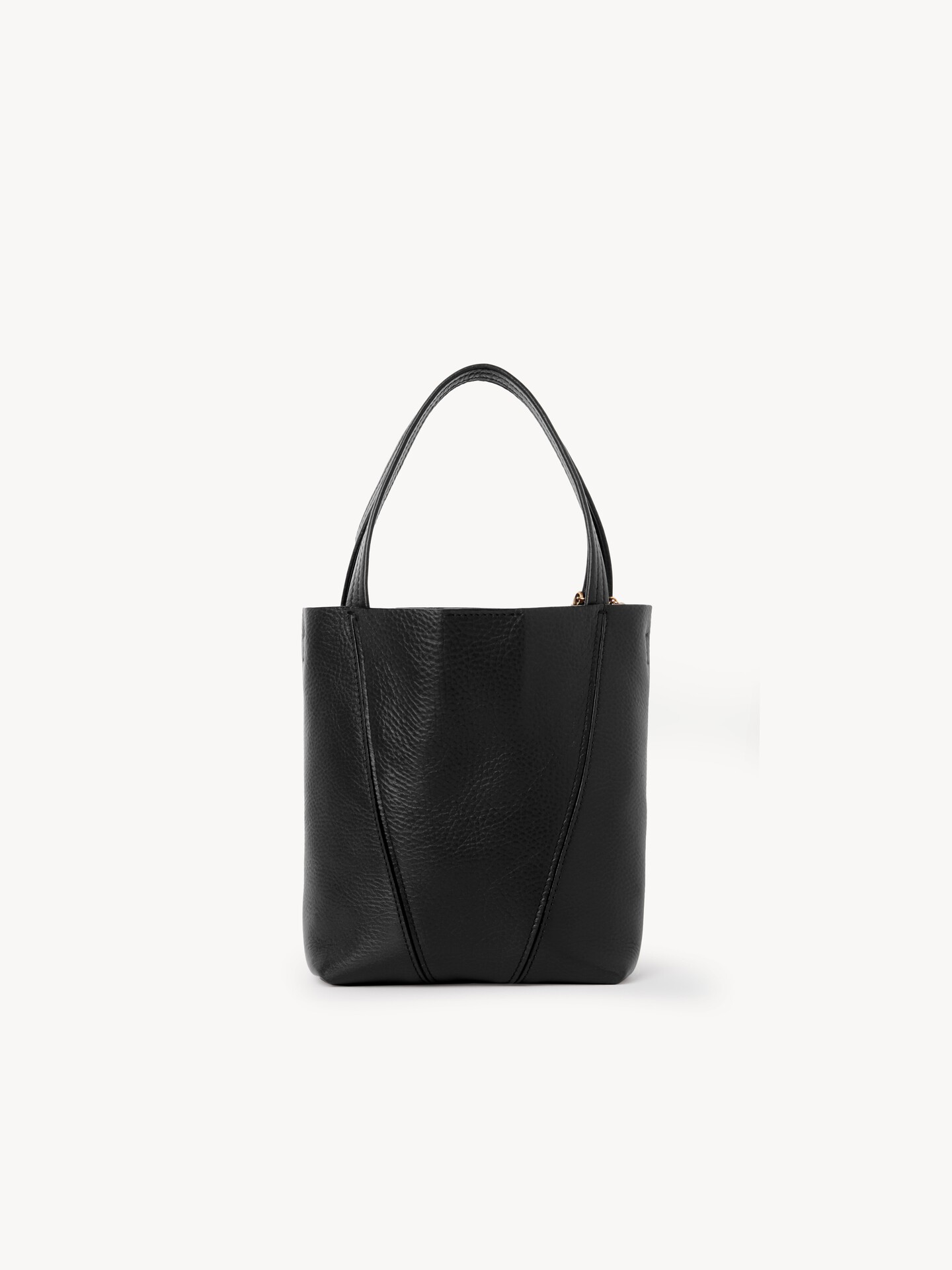 Small Chlo&eacute; Spin tote bag in grained leather - 4.0