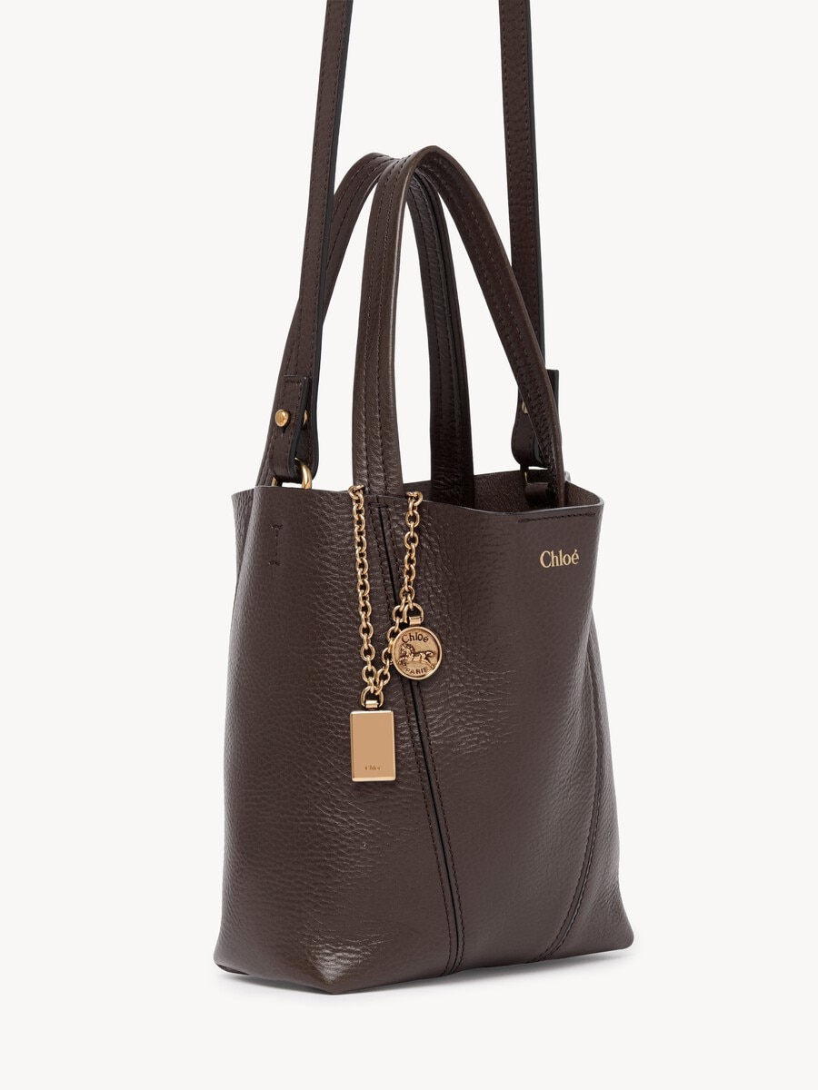Bolso tote peque&ntilde;o Chlo&eacute; Spin de cuero granulado - 5