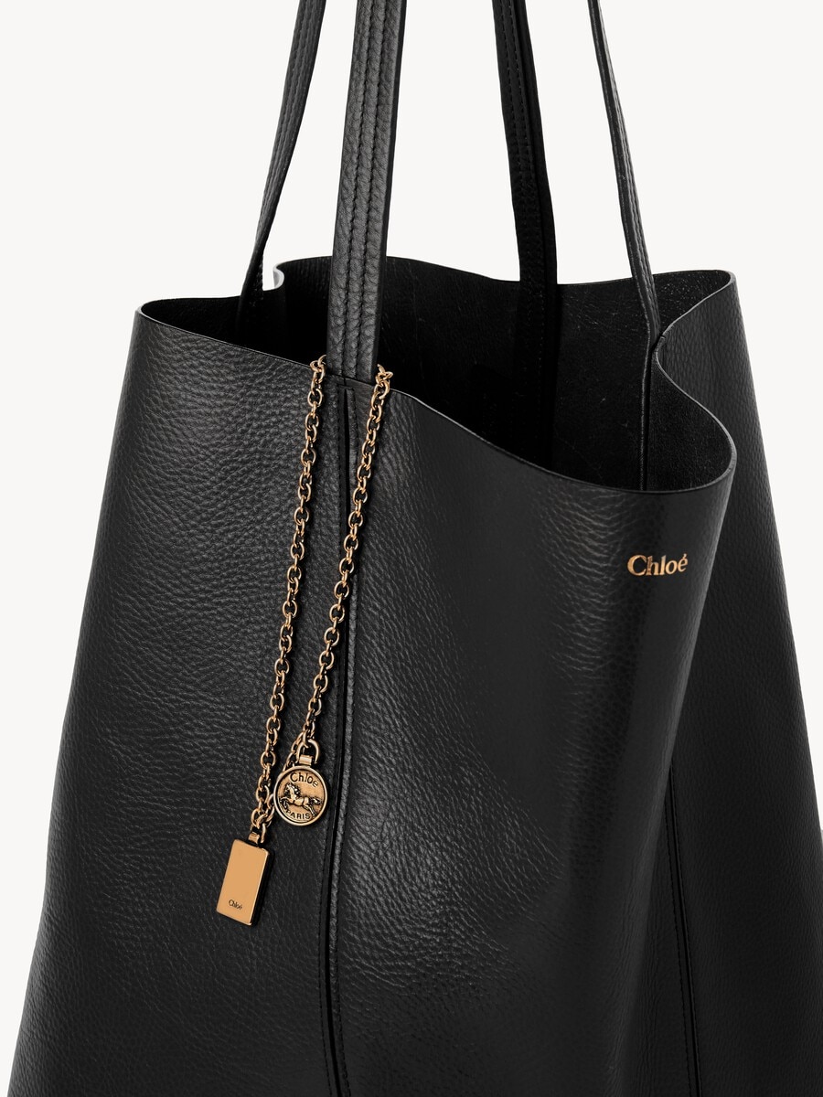 Large Chlo&eacute; Spin tote bag in grained leather - 6
