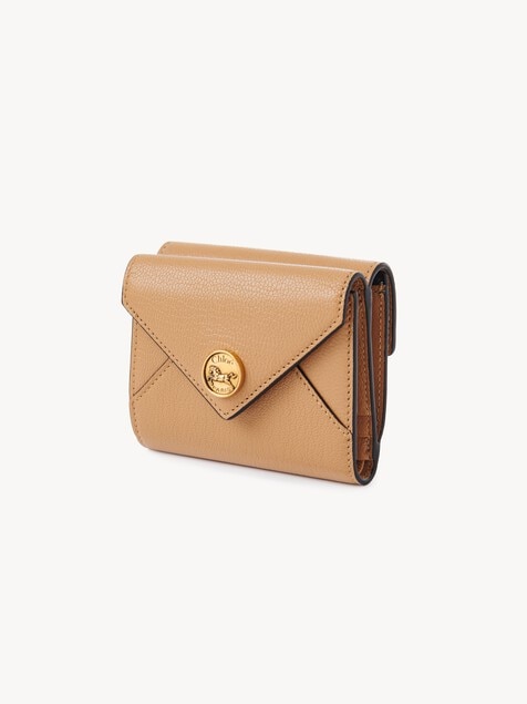 Small Envelope tri-fold in grained leather