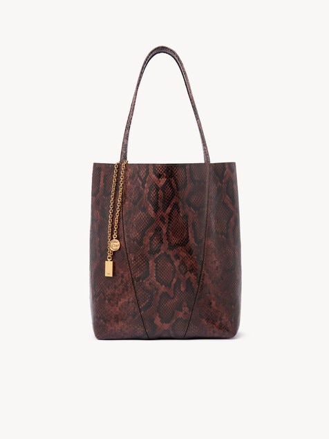 Sac cabas Chlo&eacute; Spin en cuir effet python
