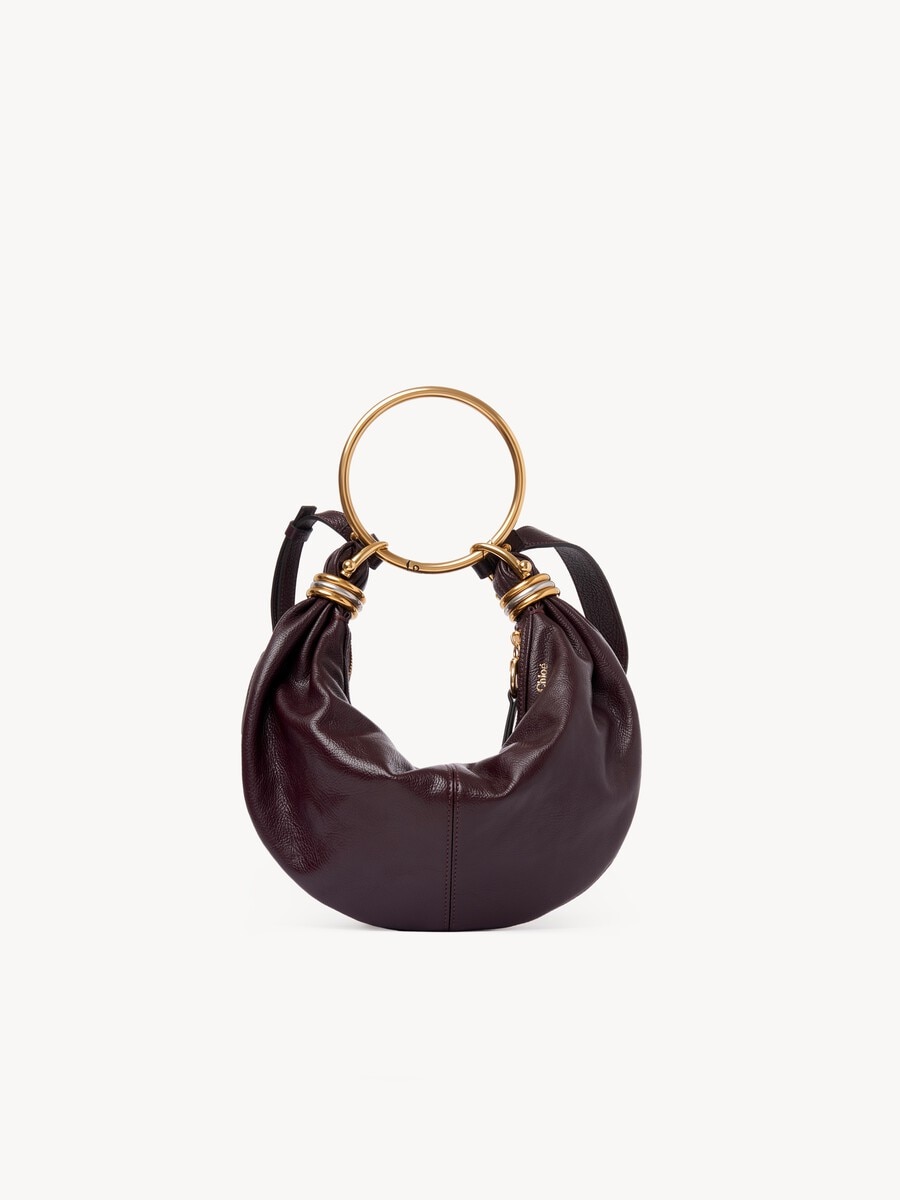Small Bracelet hobo bag in grained leather - 1