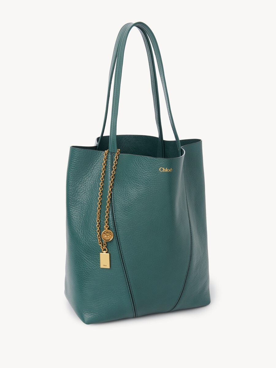 Chlo&eacute; Spin tote bag in grained leather - 5