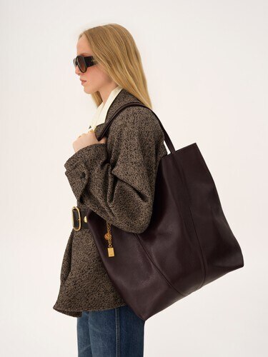Large Chlo&eacute; Spin tote bag in grained leather - 2