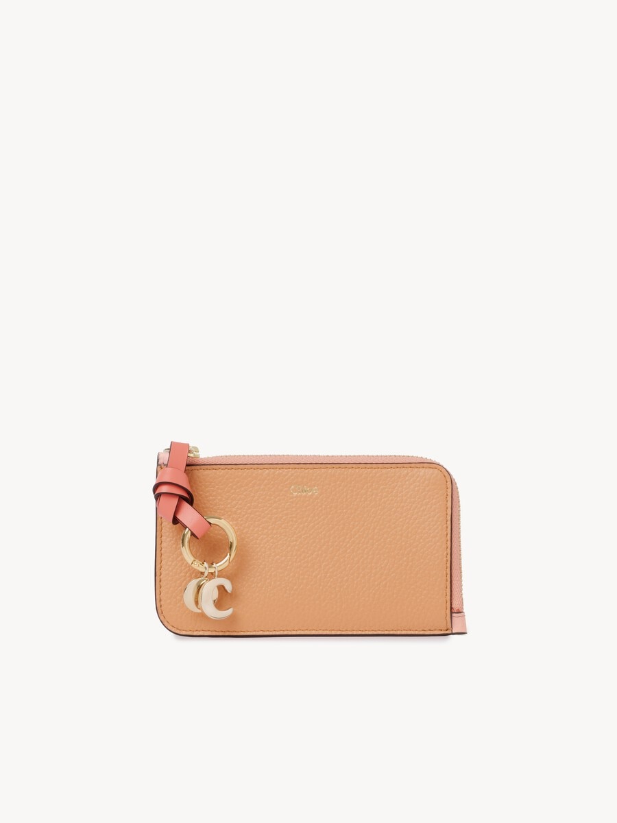 Alphabet wallet in grained leather - 1