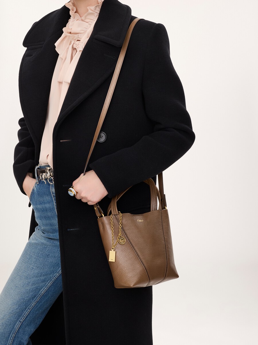Bolso tote Chlo&eacute; Spin peque&ntilde;o de cuero granulado - 4