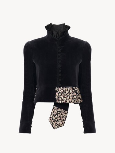 Fitted Spencer jacket in velvet - 2