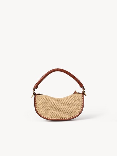 Mini Marcie shoulder bag in raffia-effect - 4