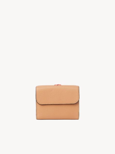 Small Alphabet tri-fold in grained leather