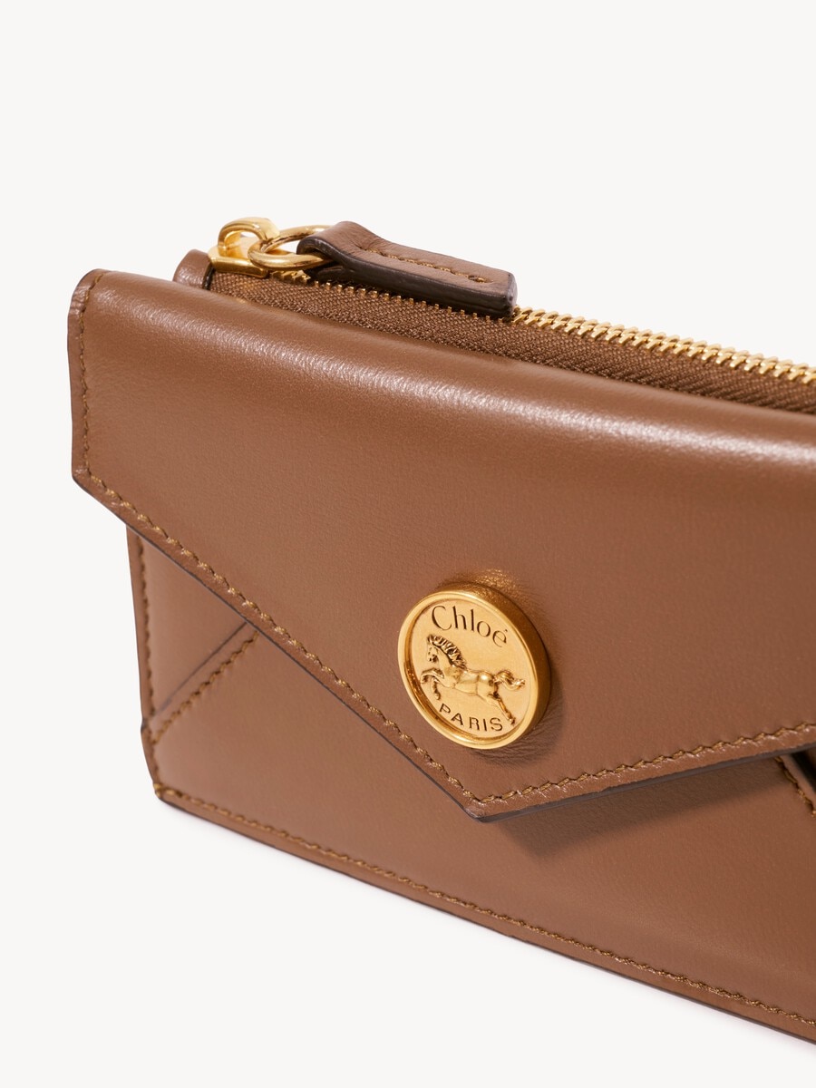 Small Envelope purse with card slots in soft & suede leather - 6