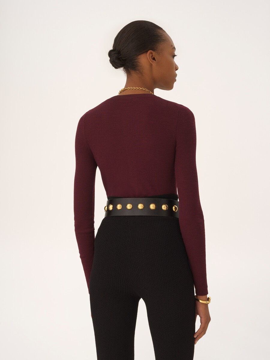 Henley shirt in superfine wool knit - 5