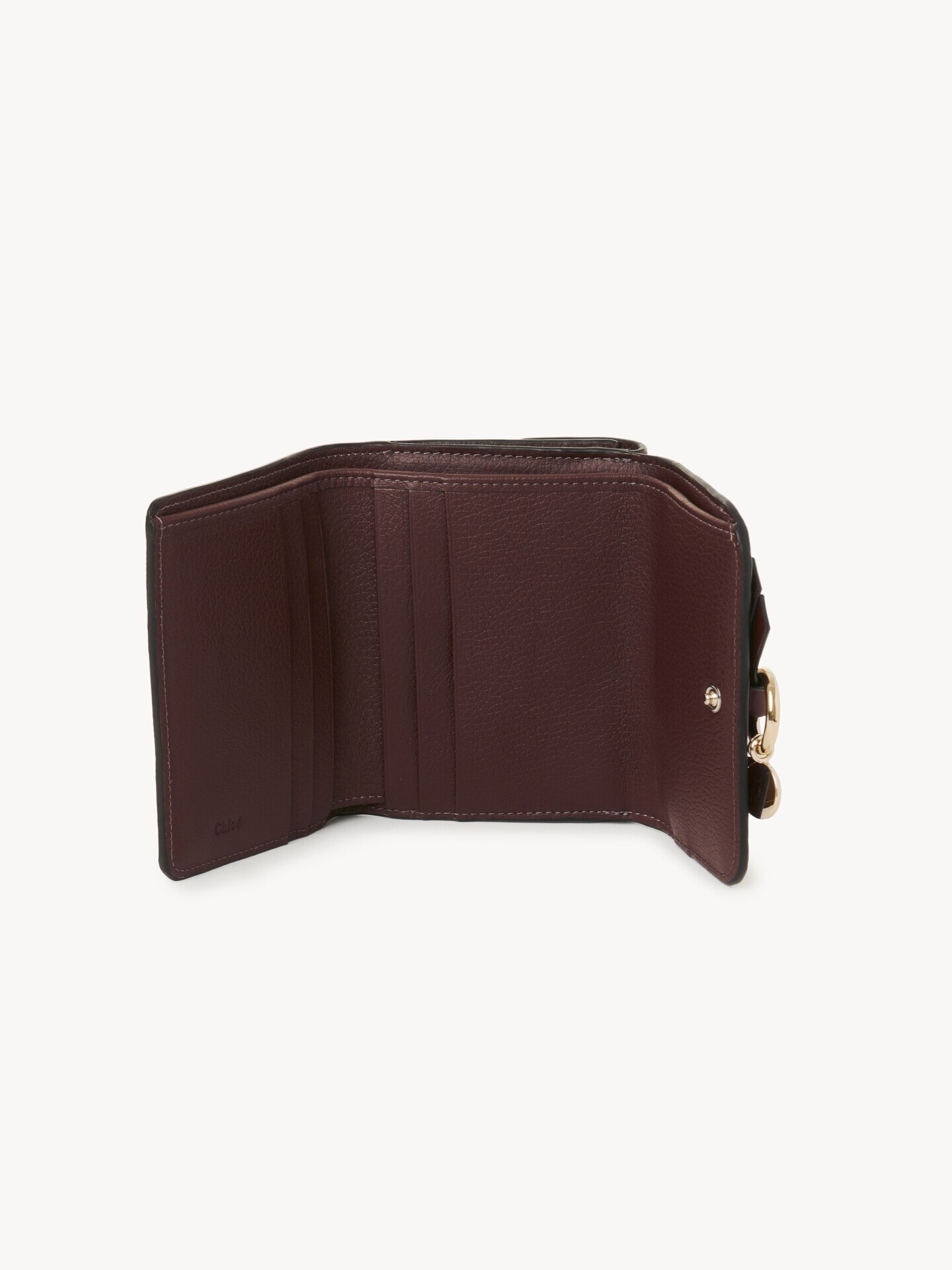 Small Alphabet tri-fold in grained leather - 5.0