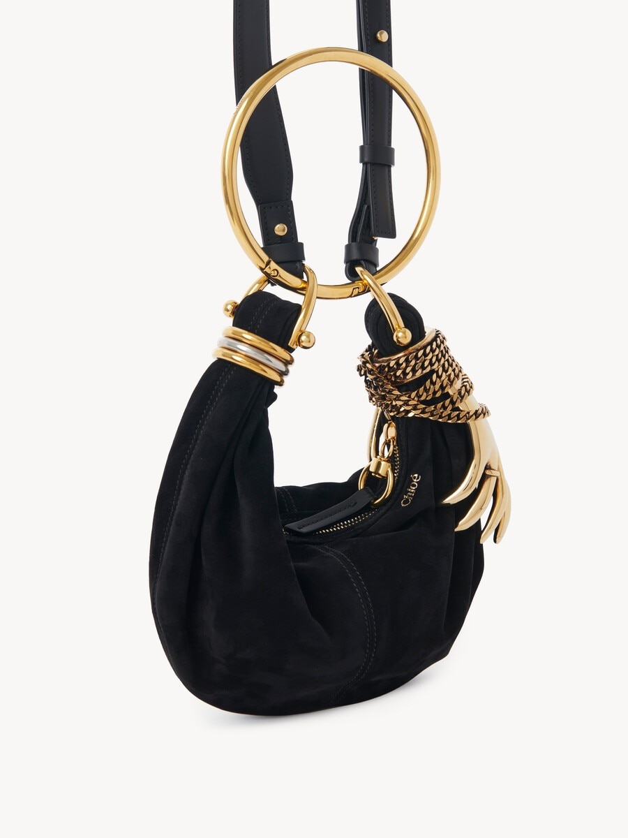 Mini Bracelet Hobo bag in suede leather - 4