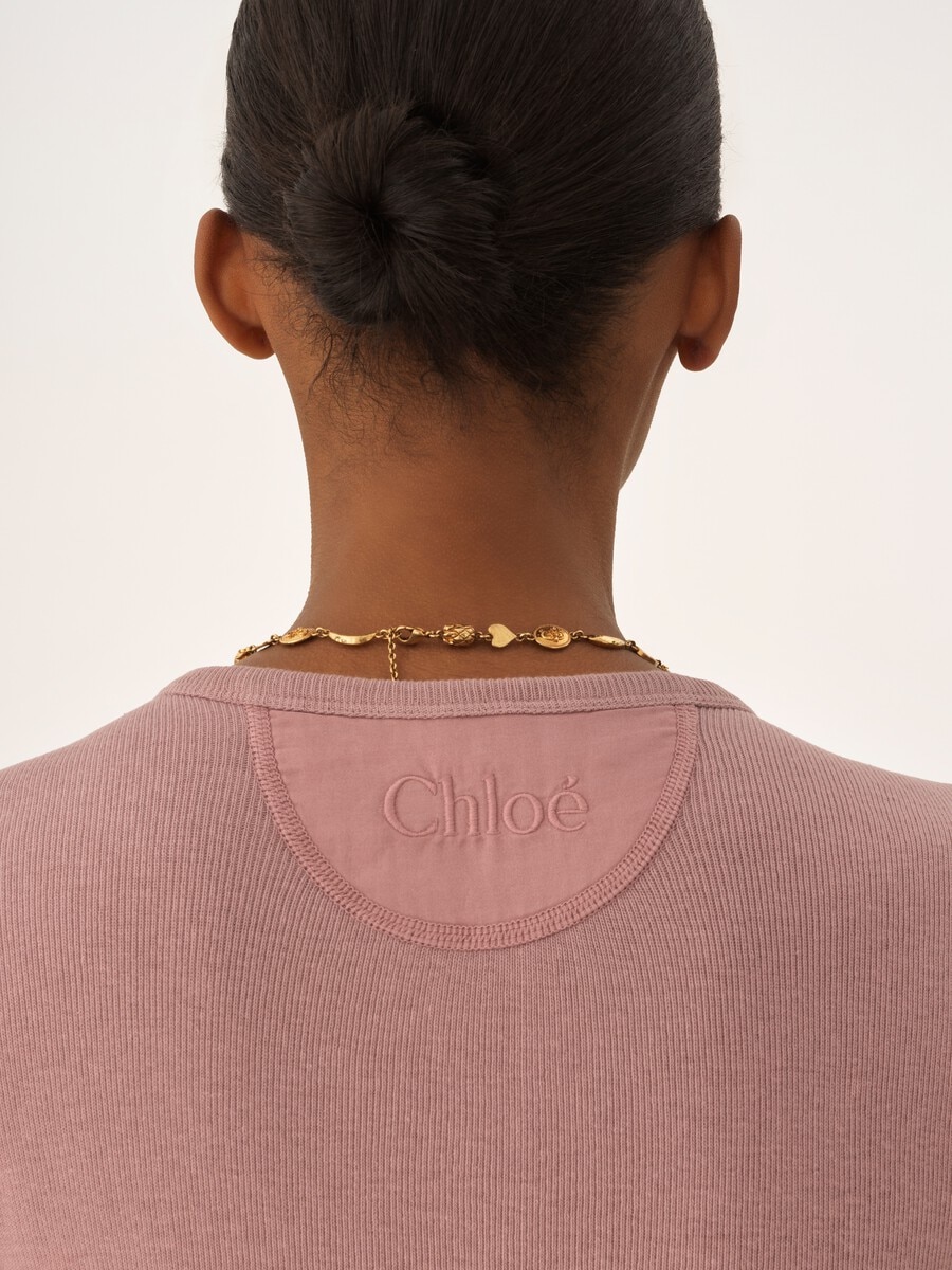 Fitted Henley shirt in cotton jersey - 6