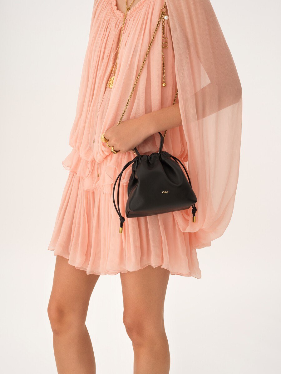 Mini Chlo&eacute; Icons shoulder bag with chain in soft leather - 2