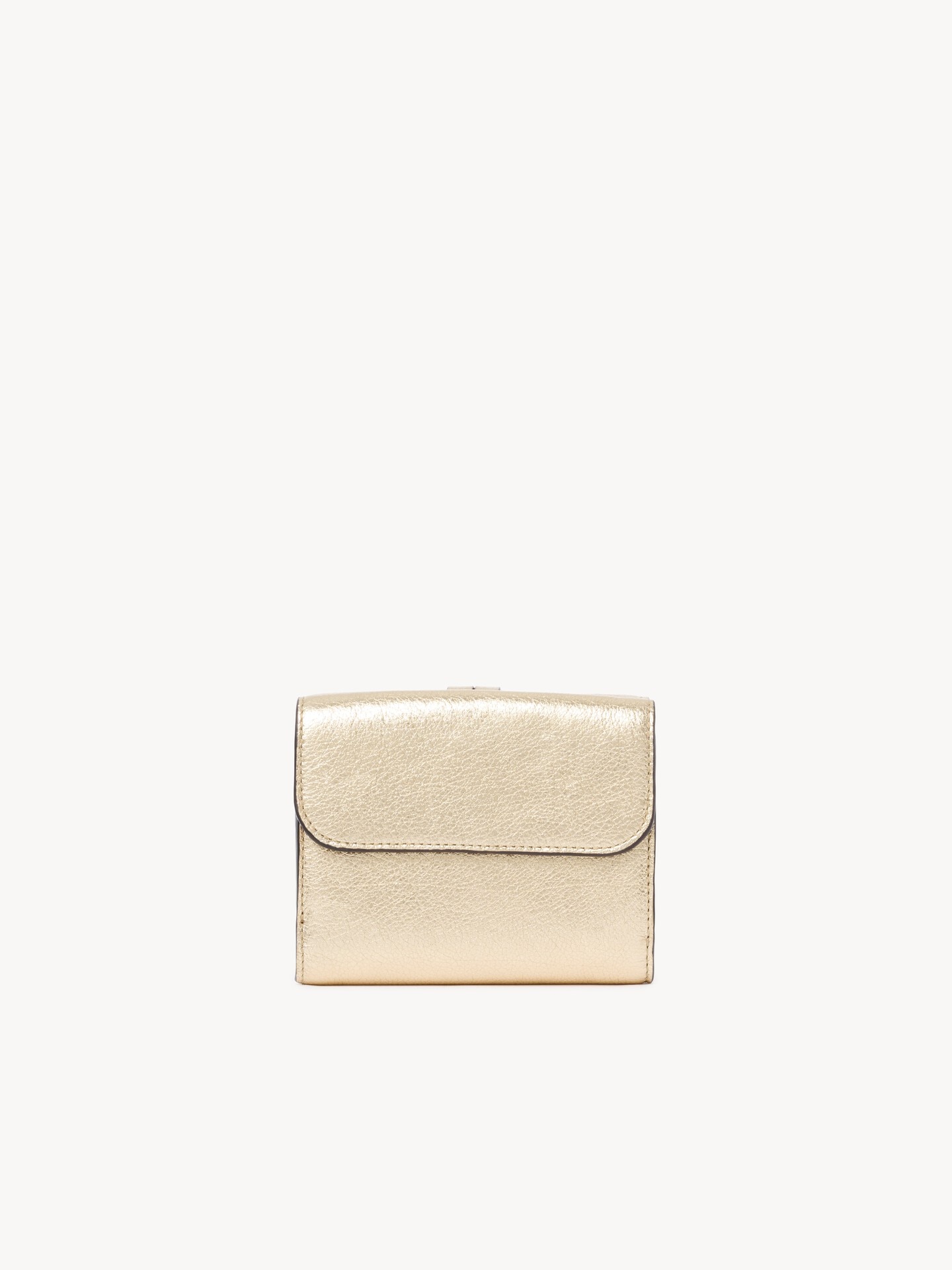 Petit portefeuille &agrave; trois volets Alphabet en cuir m&eacute;tallis&eacute; - 4.0