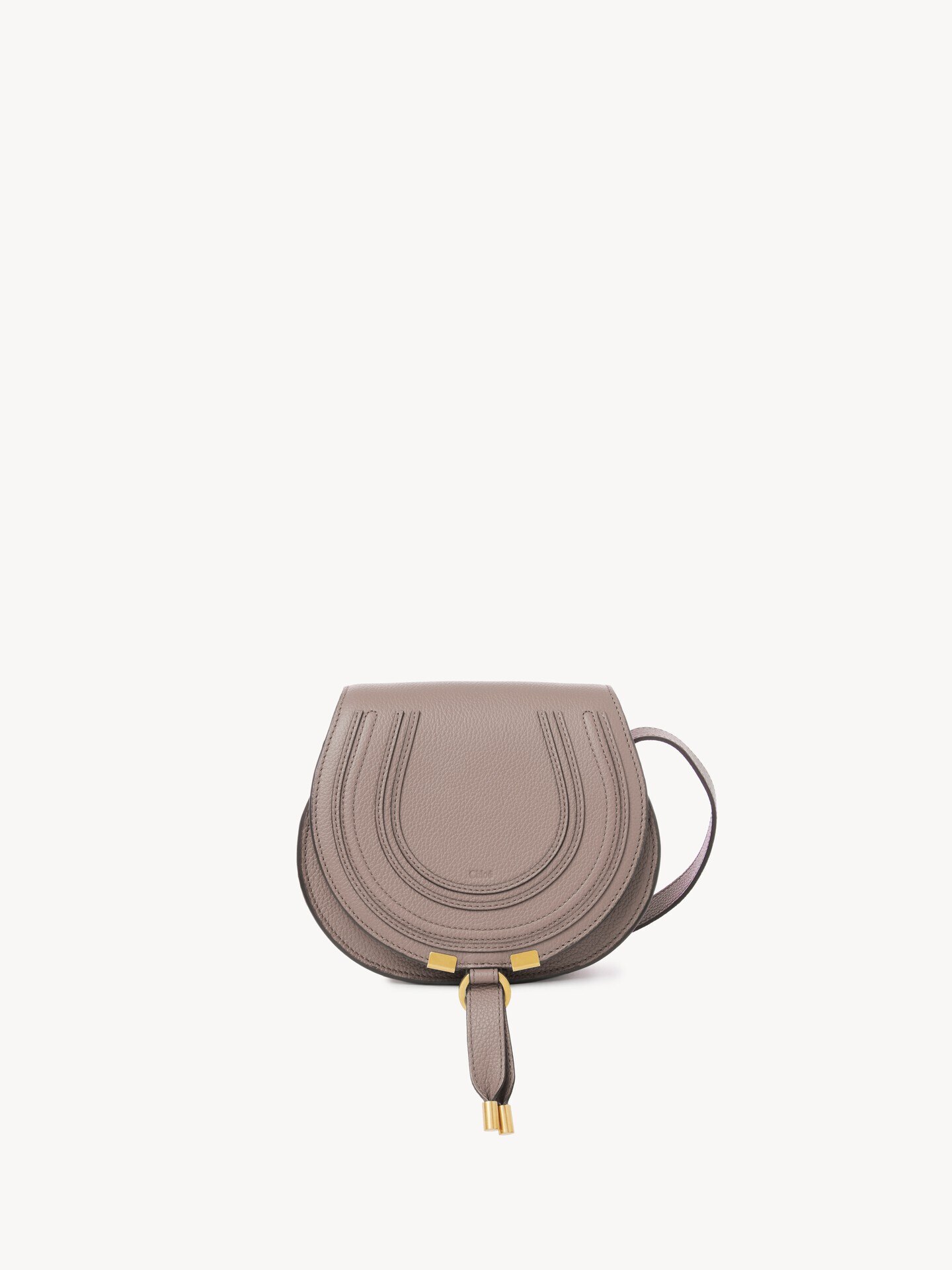 Small Marcie saddle bag in grained leather - 1.0