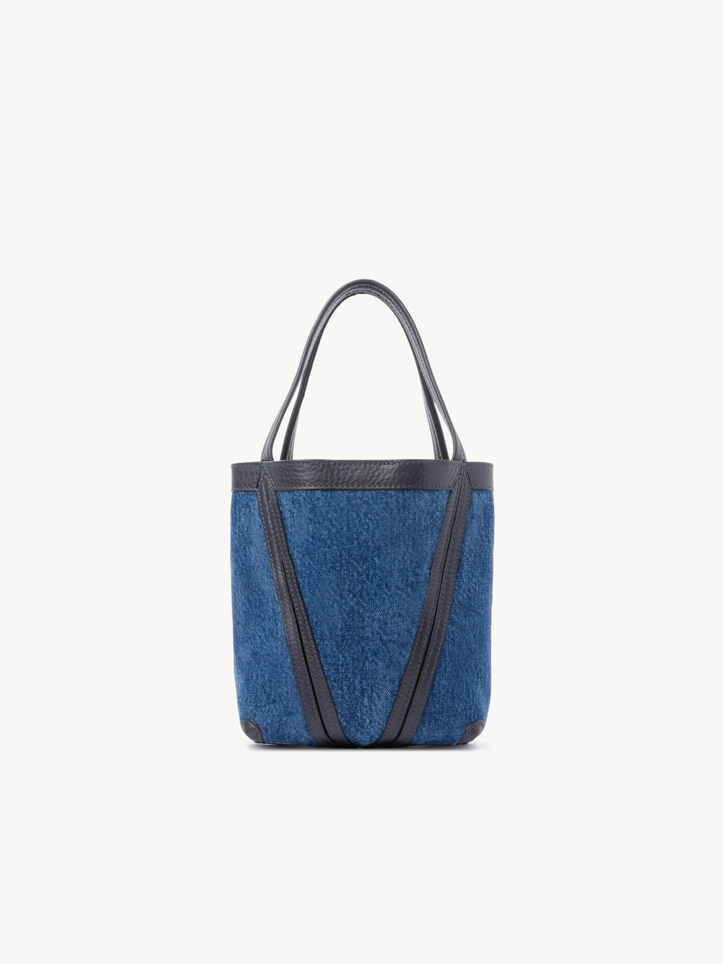 Small Chlo&eacute; Spin tote bag in denim - 4.0