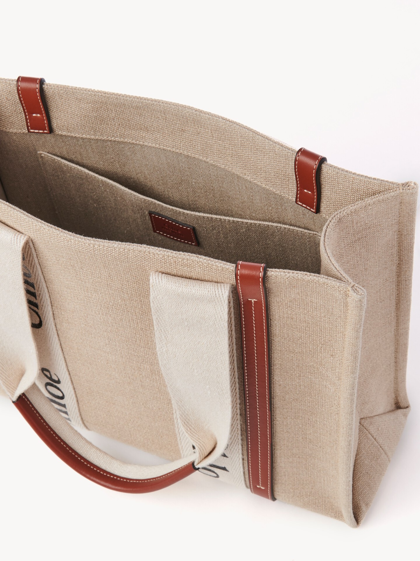 Woody tote bag in linen - 5.0