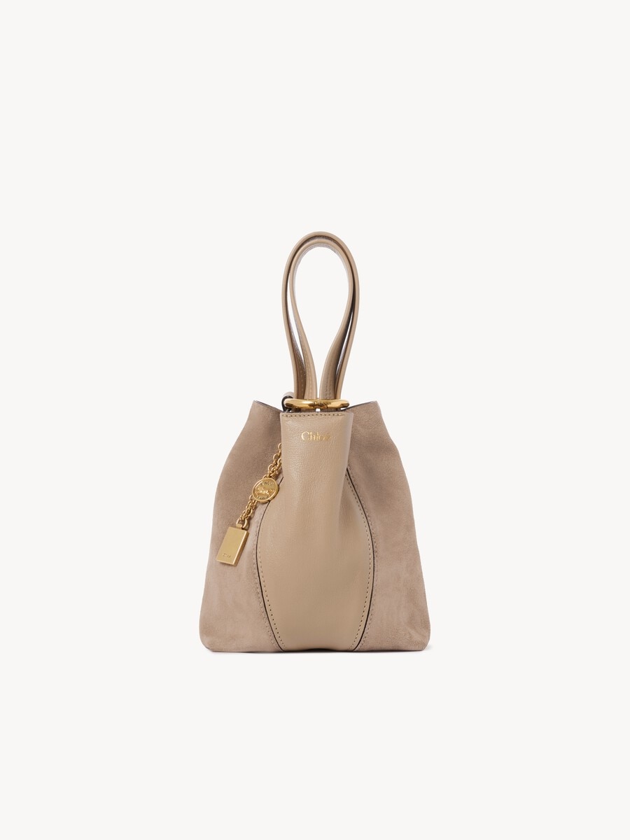 Small Chlo&eacute; Spin tote bag in grained & suede leather - 2