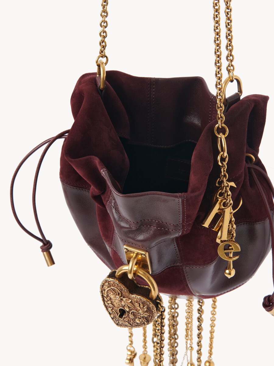 Ch&acirc;teau Treasures crossbody bag in grained & suede leather - 8