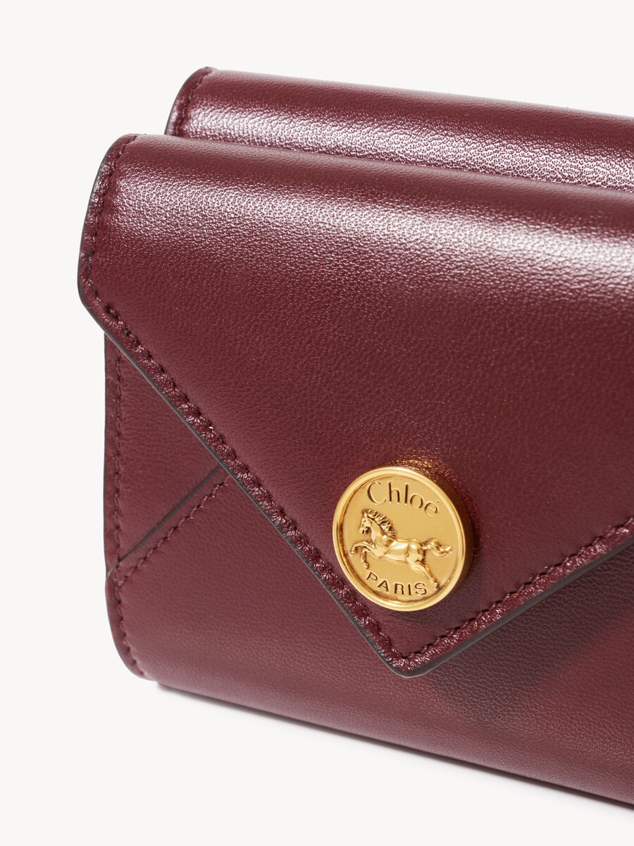 Small Envelope tri-fold in soft & suede leather - 6