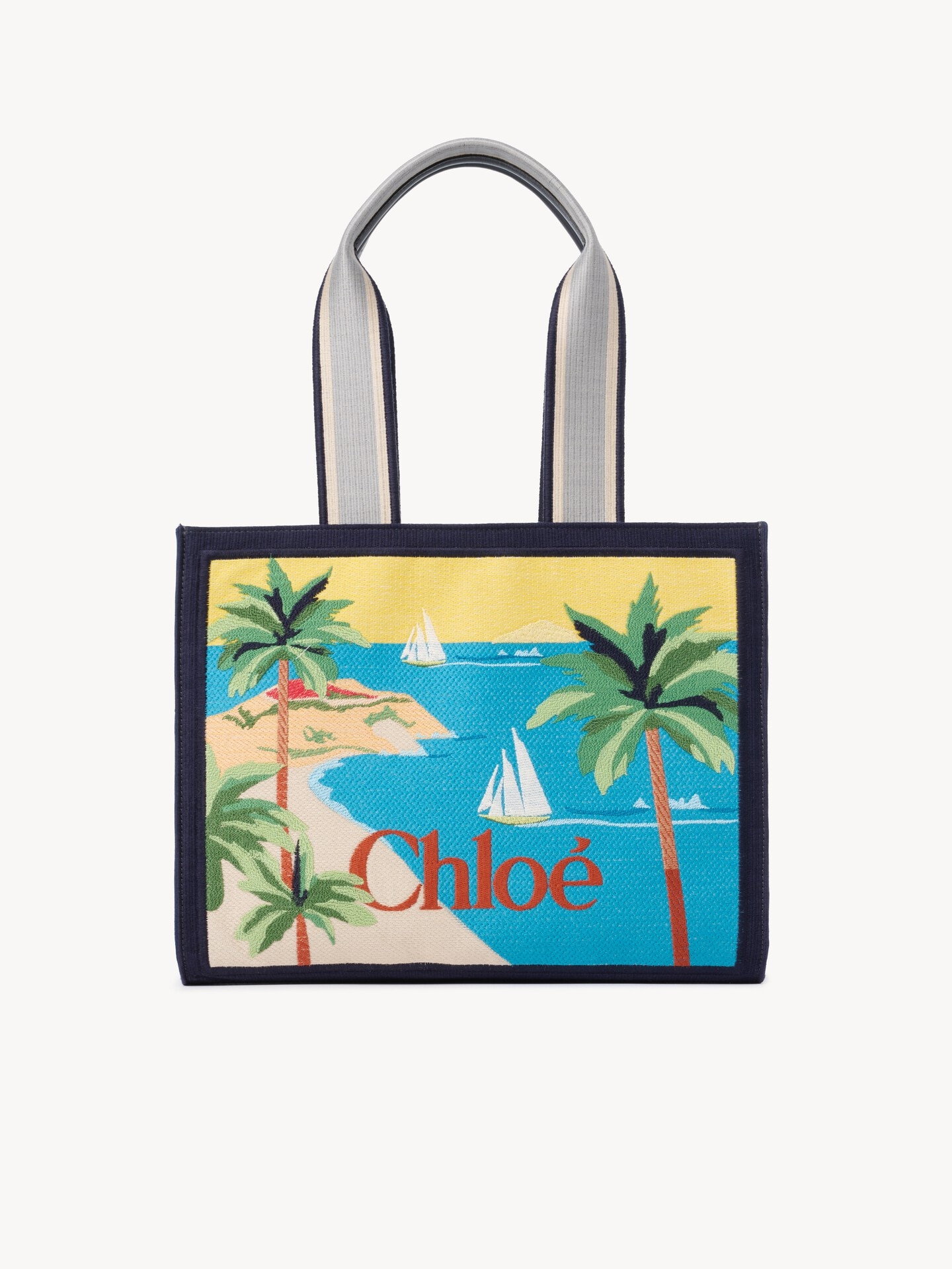 Chlo&eacute; Soleil tote bag in embroidered canvas - 4.0
