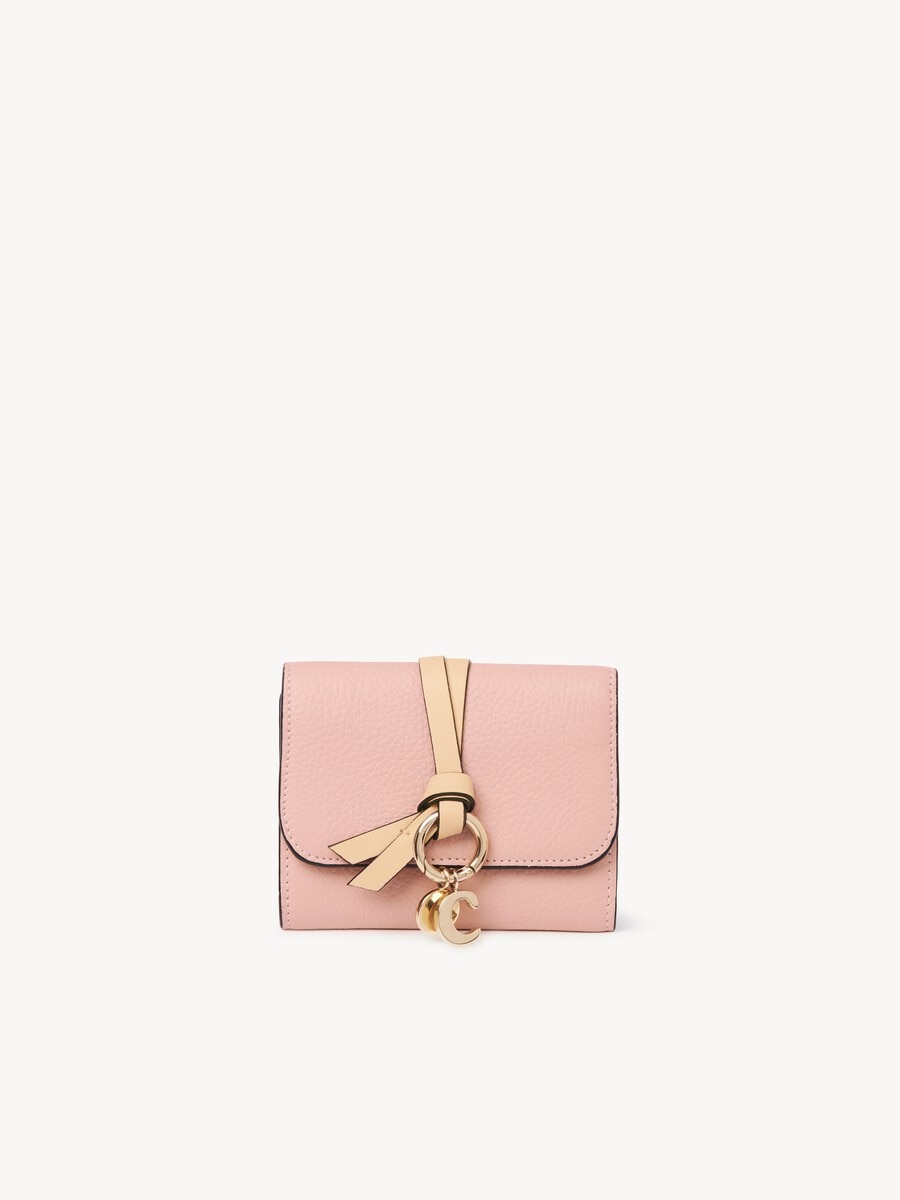 Small Alphabet tri-fold in grained leather - 1