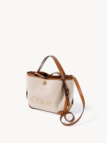 Small Chlo&eacute; Clover double carry bag in canvas - 4