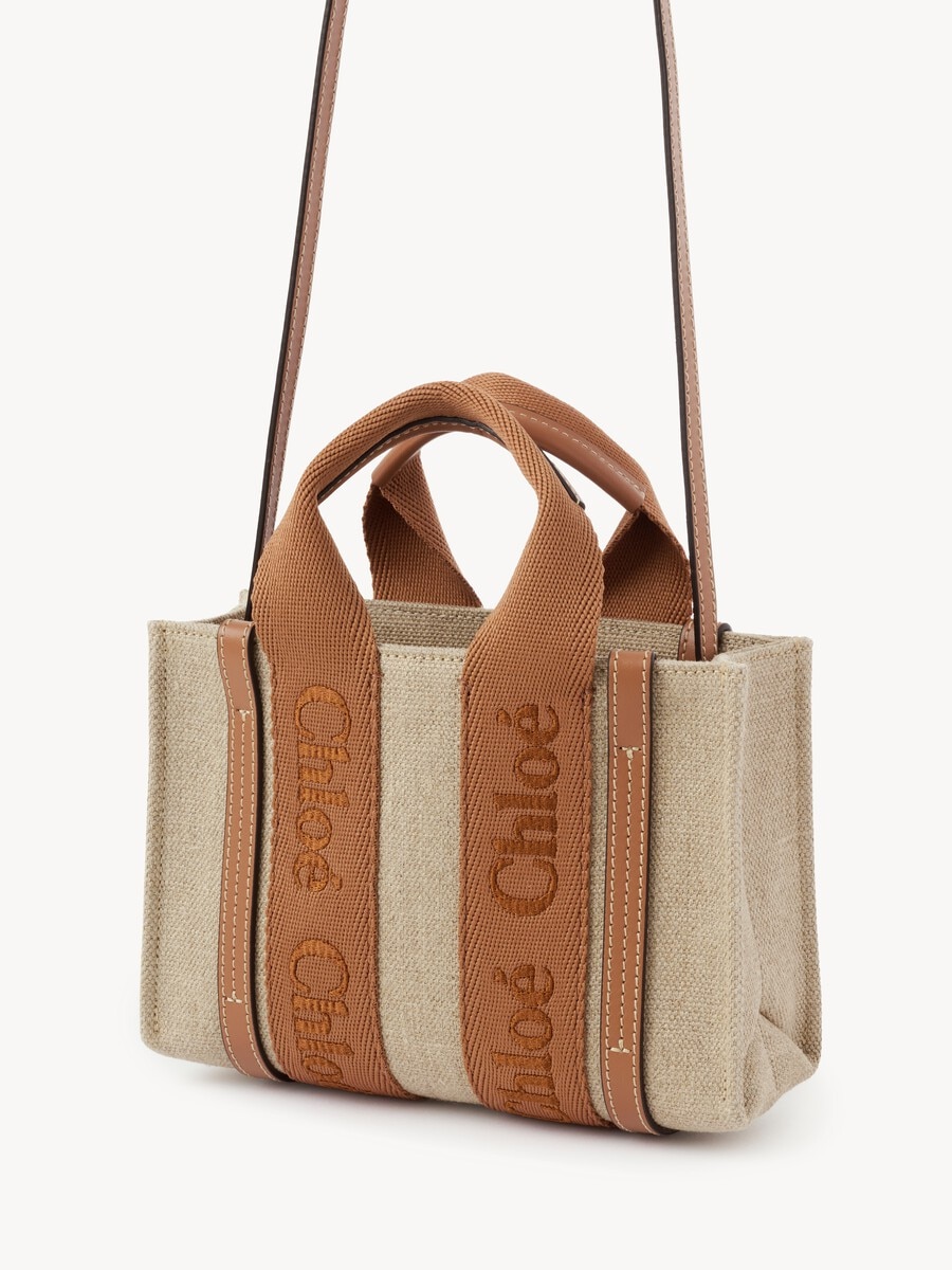 Minibolso tote Woody de lino - 4