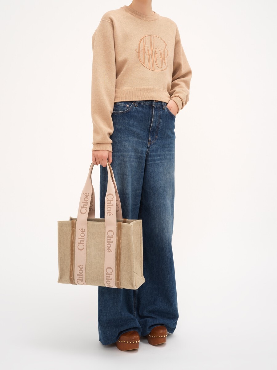 Bolso tote Woody de lino - 7