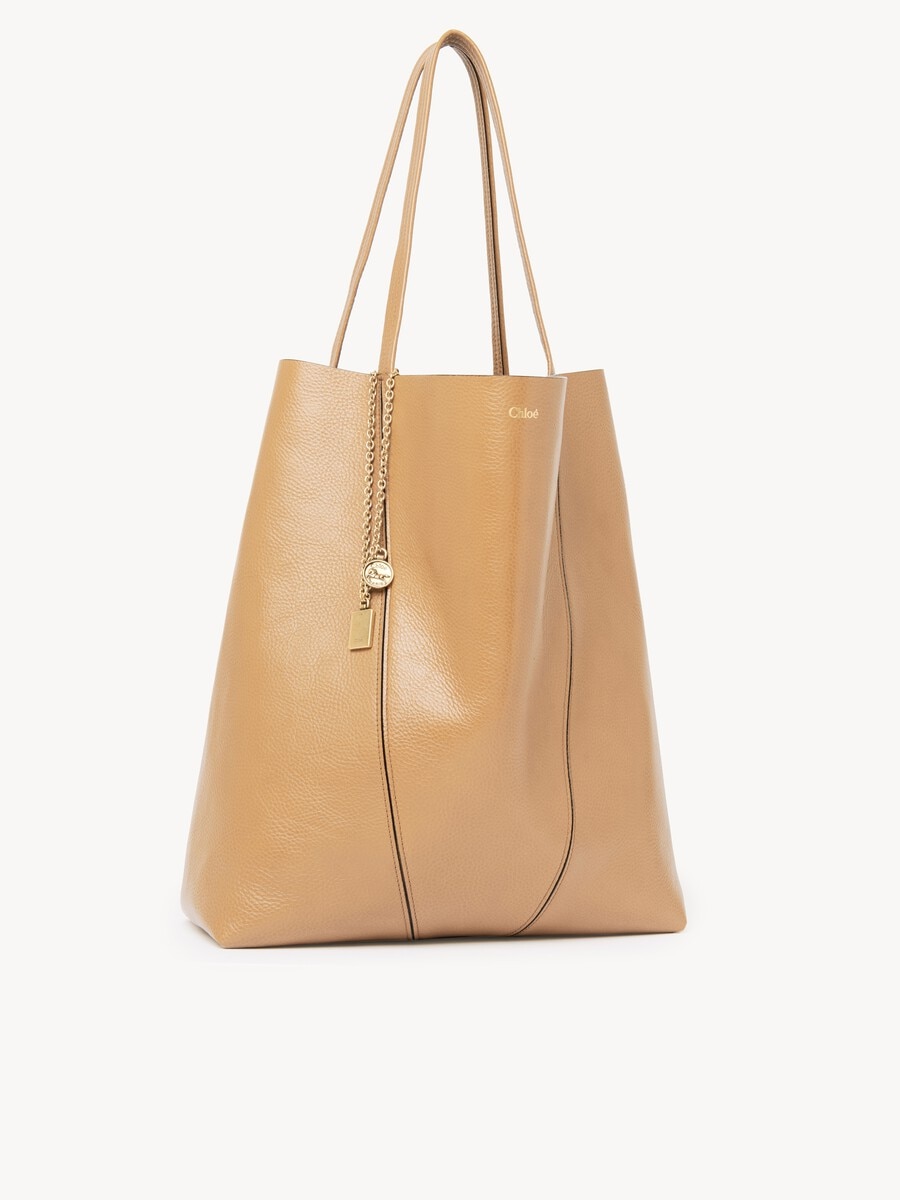 Large Chlo&eacute; Spin tote bag in grained leather - 6