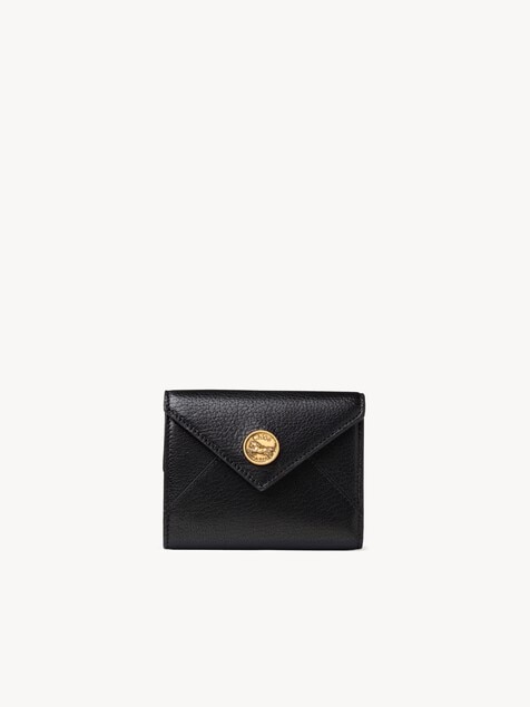 Small Envelope tri-fold in grained leather