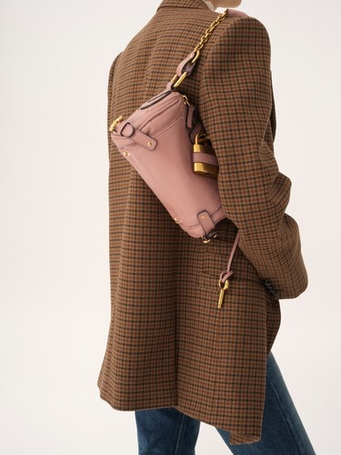 Bolso peque&ntilde;o de cadena Paddington de cuero granulado - 8