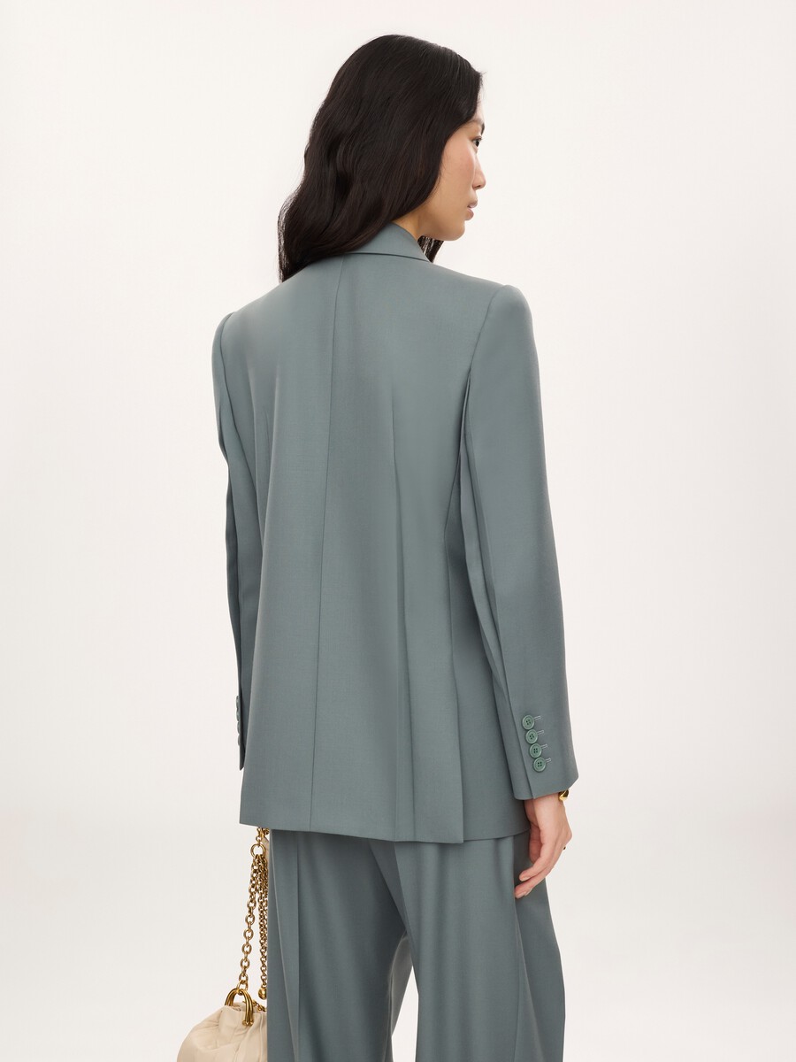 Double-breasted tailored jacket in wool gabardine - 5