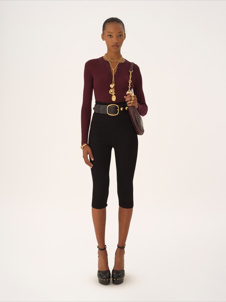 Henley shirt in superfine wool knit - 1