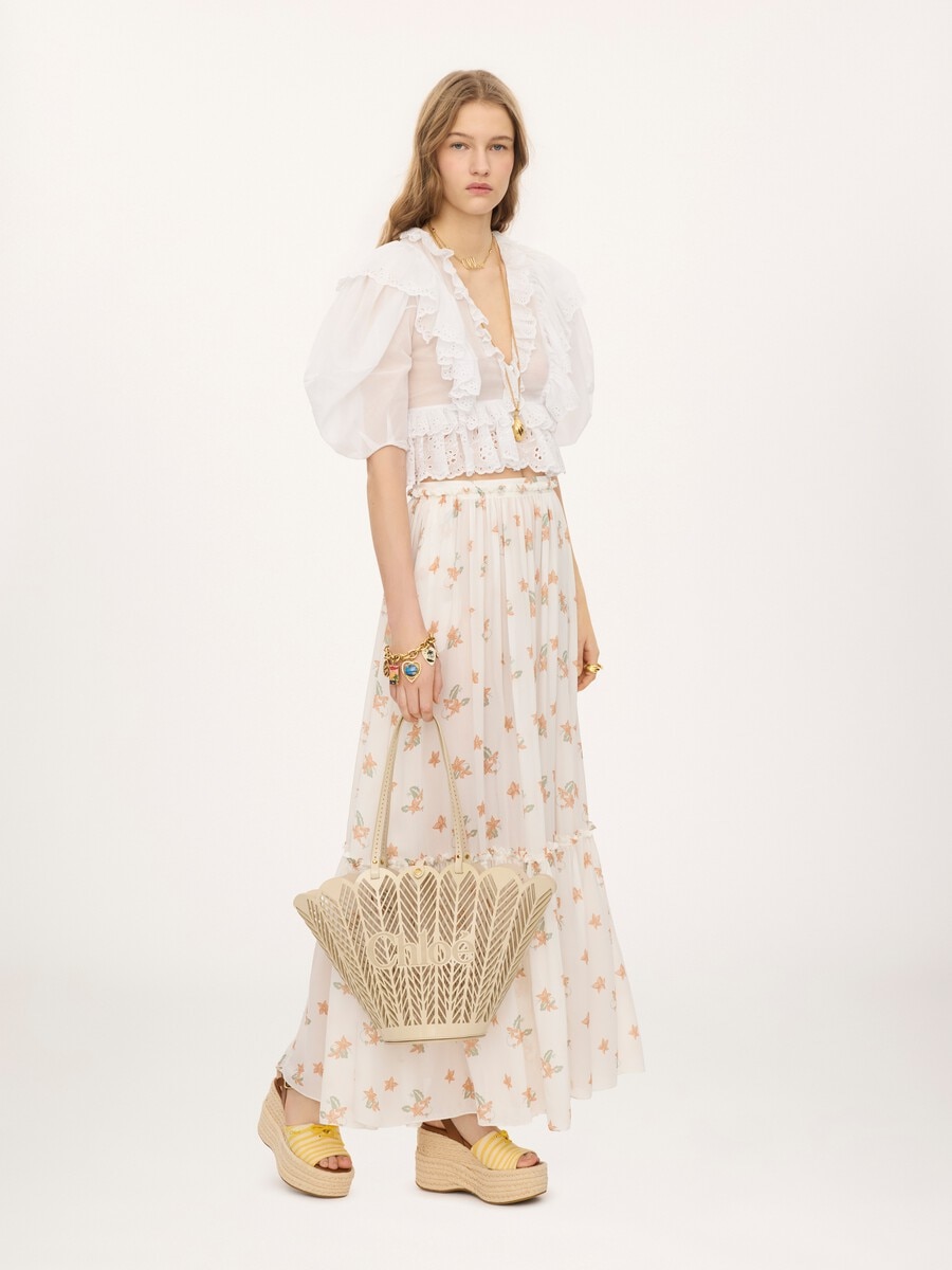 Chlo&eacute; Soleil basket bag in patent calfskin - 8