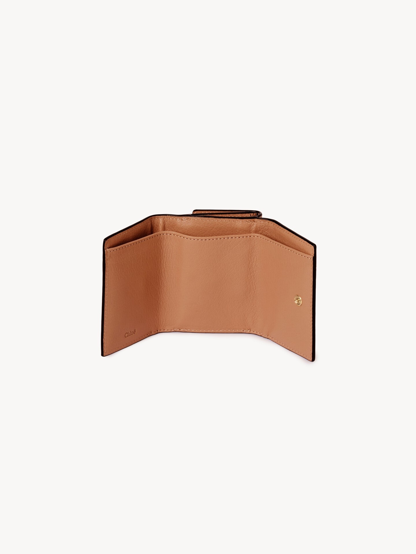 Mini portefeuille &agrave; trois volets Paddington en cuir grain&eacute; - 5.0