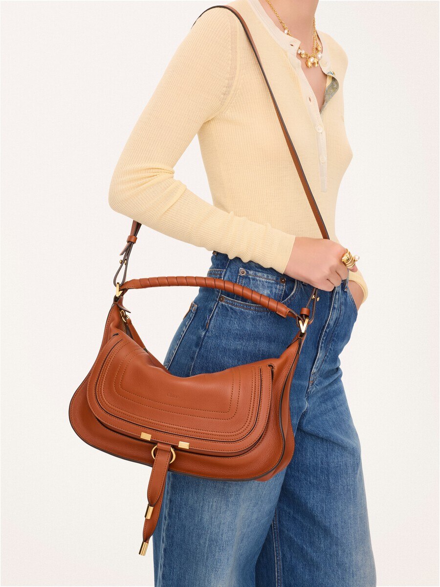 Small Marcie shoulder bag in soft leather - 6
