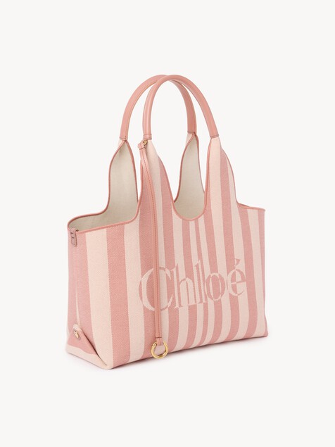Chlo&eacute; Stripy east-west tote bag in jacquard