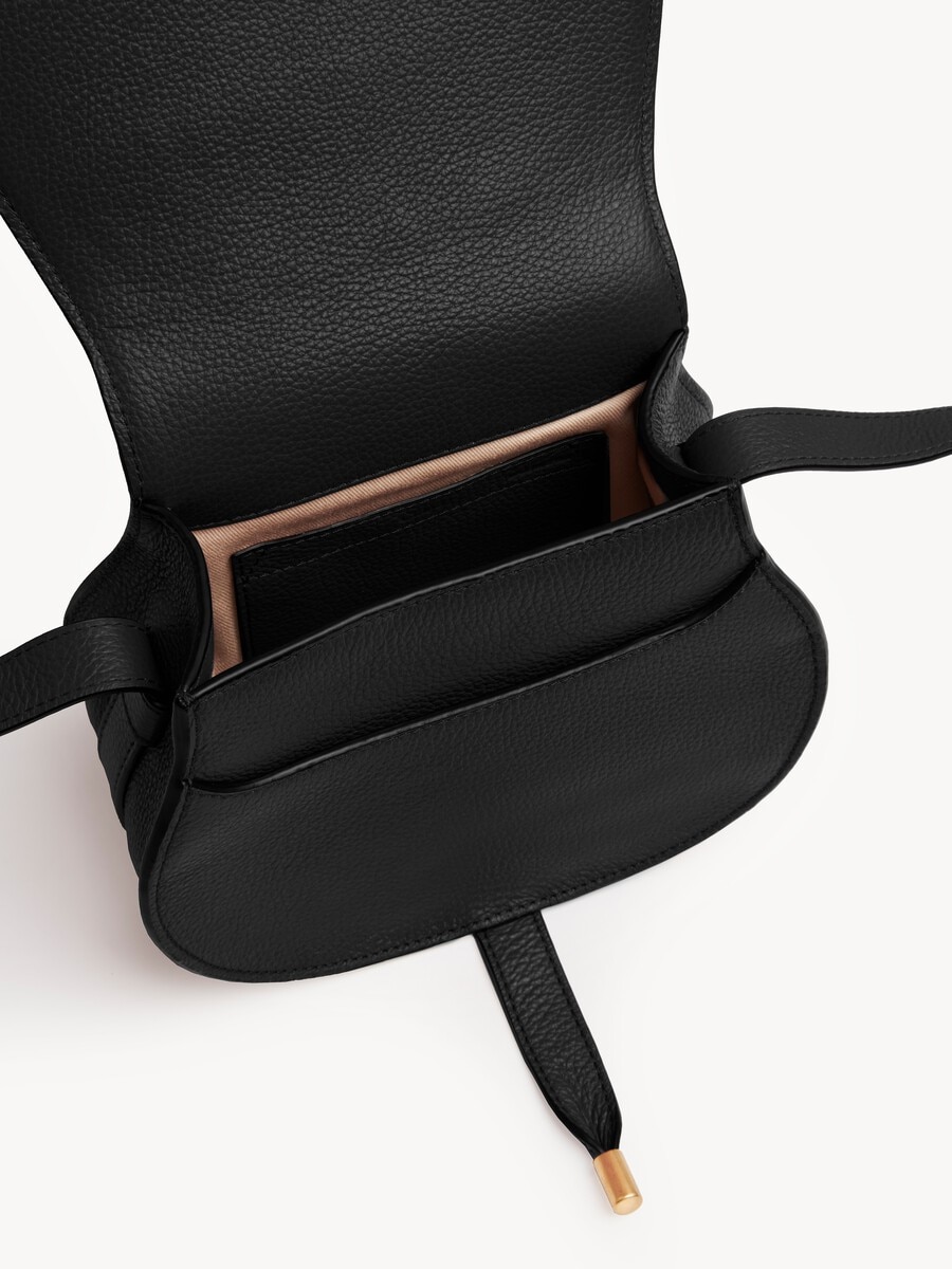 Bolso saddle peque&ntilde;o Marcie de cuero granulado - 8