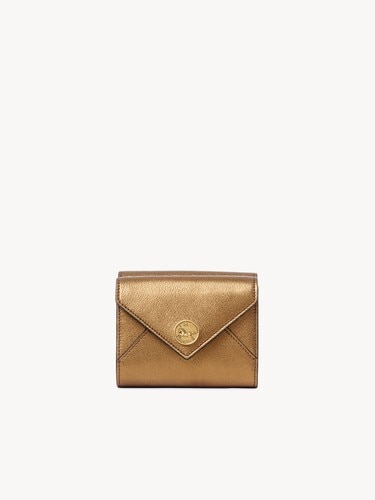 Small Envelope tri-fold in metallized leather - 2