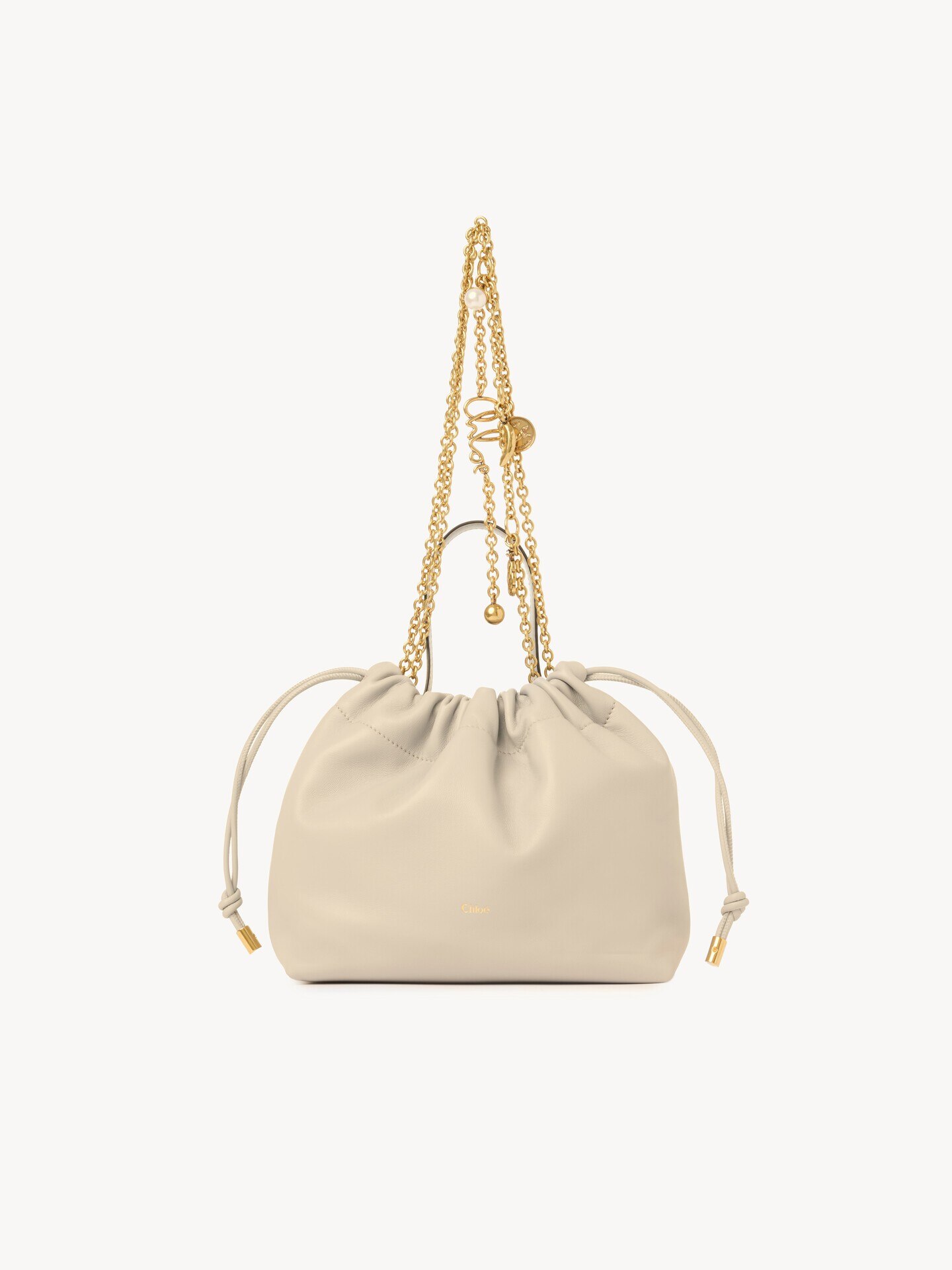 Small Chlo&eacute; Icons shoulder bag with chain in soft leather - 1.0