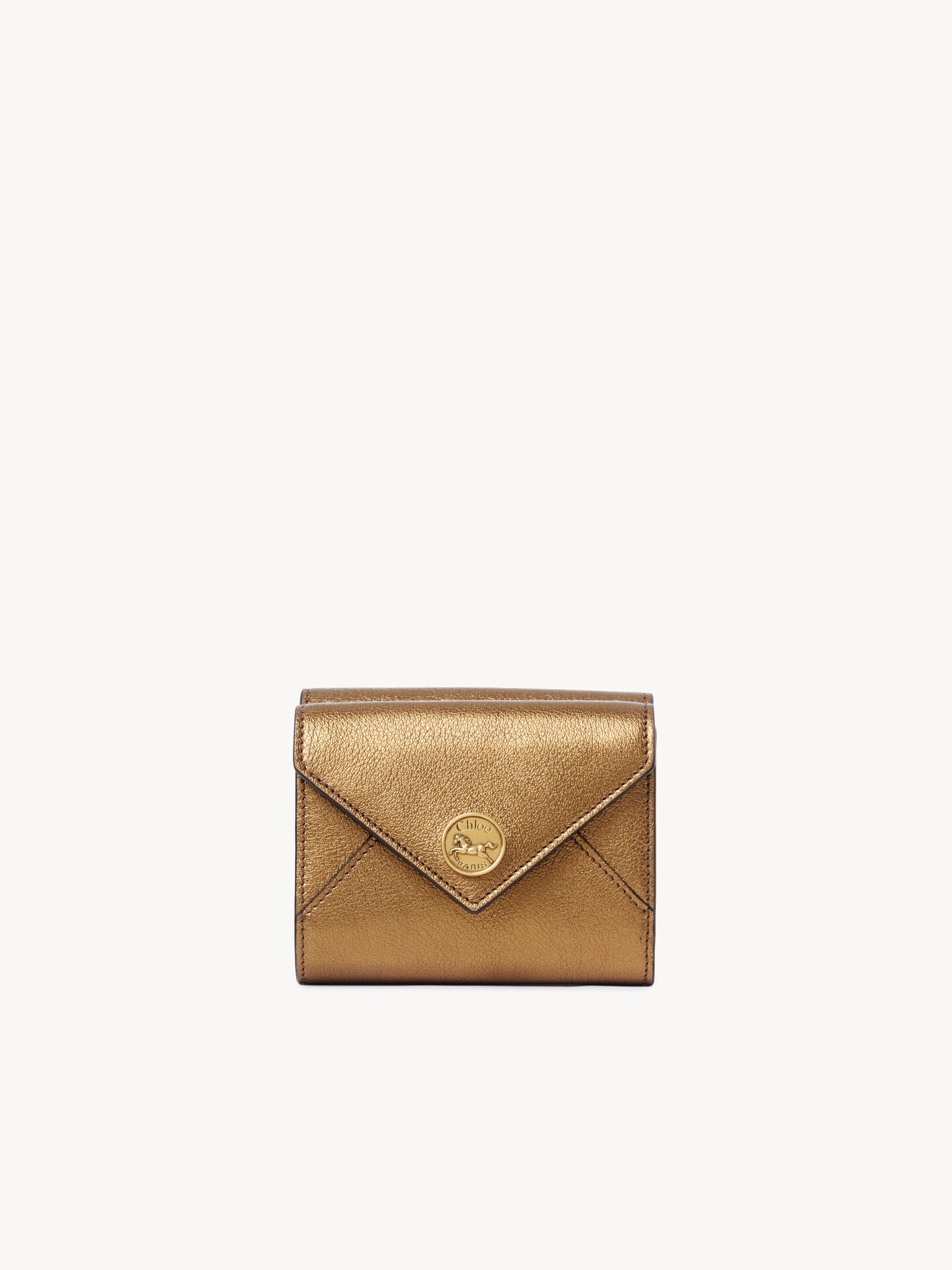 Small Envelope tri-fold in metallized leather - 1.0