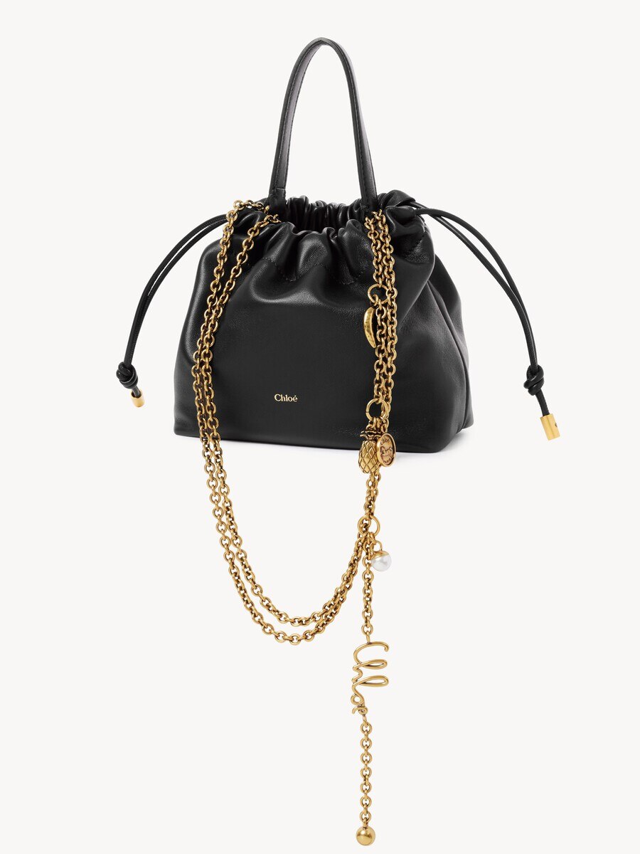 Mini Chlo&eacute; Icons shoulder bag with chain in soft leather - 3